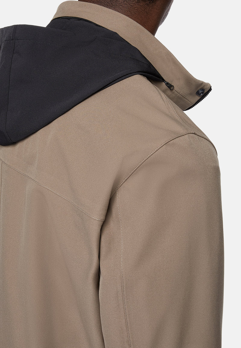 Brown B-Tech Technical Fabric Field Jacket