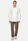 White Regular Fit Cotton Shirt