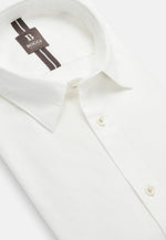 White Regular Fit Cotton Shirt