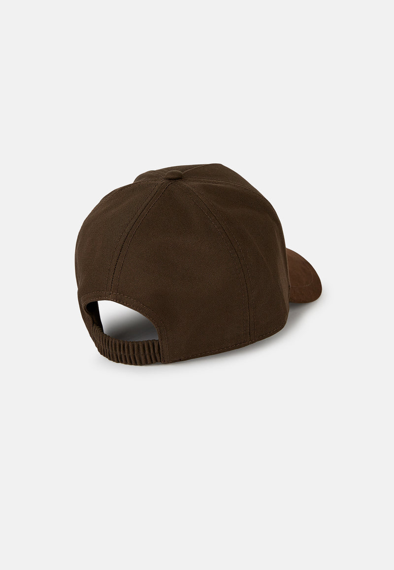 Brown Embroidery Cotton Baseball Cap