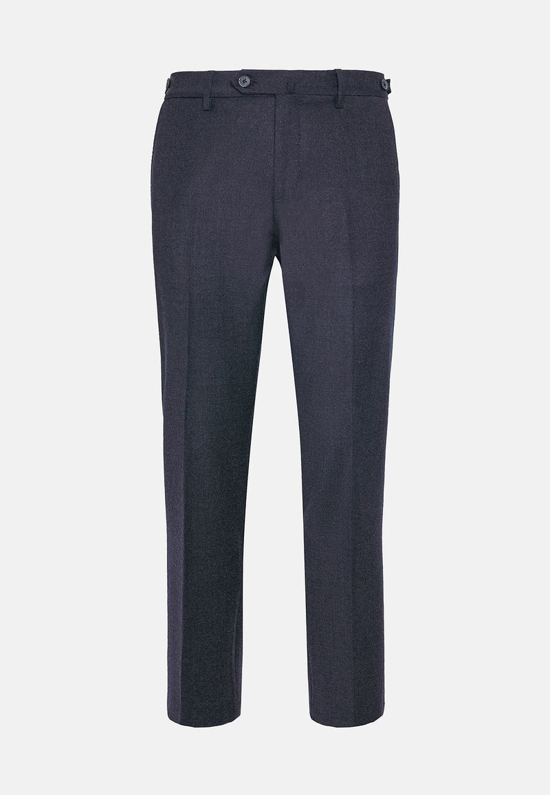 Blue Trousers in Stretch Flannel