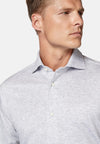 Grey Regular Fit Cotton Jersey Polo Shirt