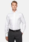 White Regular Fit Cotton Twill Shirt