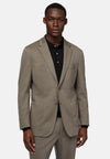 Brown Dove Grey B Tech Nylon And Wool Jacket