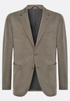 Brown Dove Grey B Tech Nylon And Wool Jacket