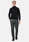 Black Wool Polo Neck Jumper