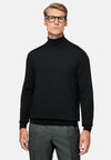 Black Wool Polo Neck Jumper