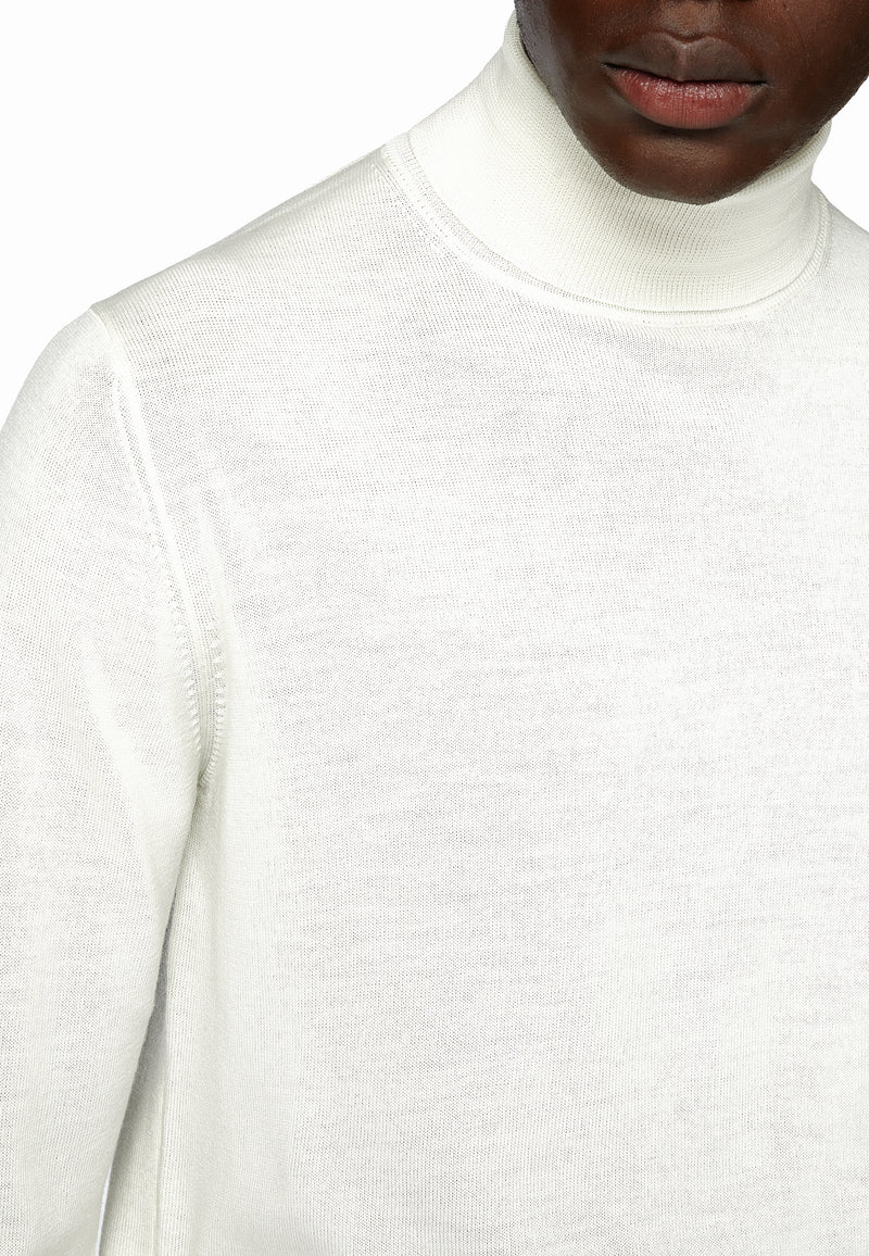 White Polo Neck Jumper