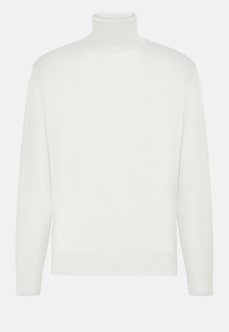 White Polo Neck Jumper