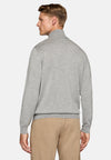 Grey Grey Merino Wool Polo Neck Jumper