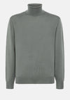 Green Wool Polo Neck Jumper