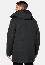 Black L-Block Jacket In Technical Fabric Padded With Goose Down