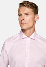 Pink Regular Fit Cotton Dobby Shirt