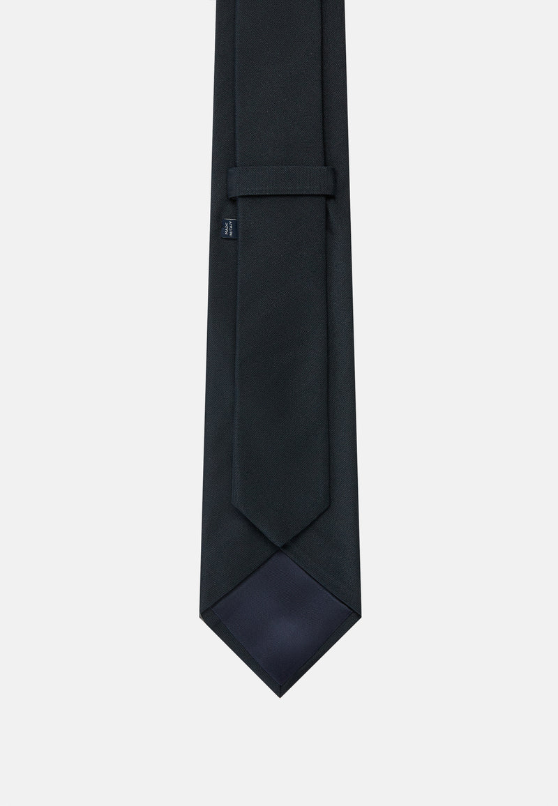 Blue Cotton Blend Tie