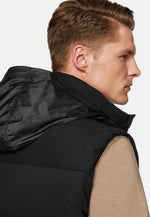 Black B Tech Gilet in Stretch Nylon With Goose Down