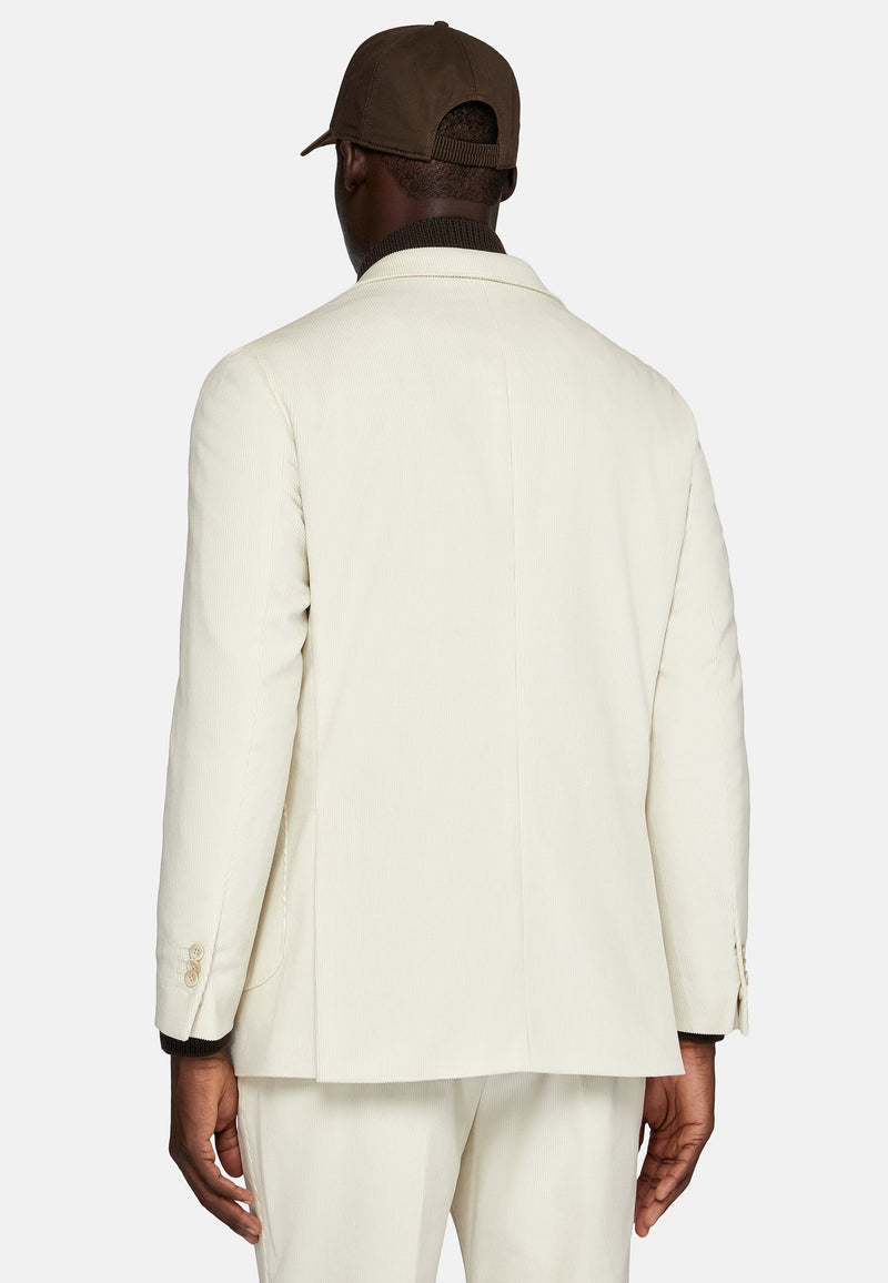 Cream Cotton Velvet Jacket