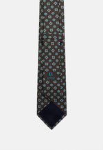 Brown Floral Silk Tie