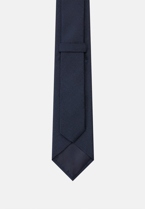 Blue Silk Jacquard Tie