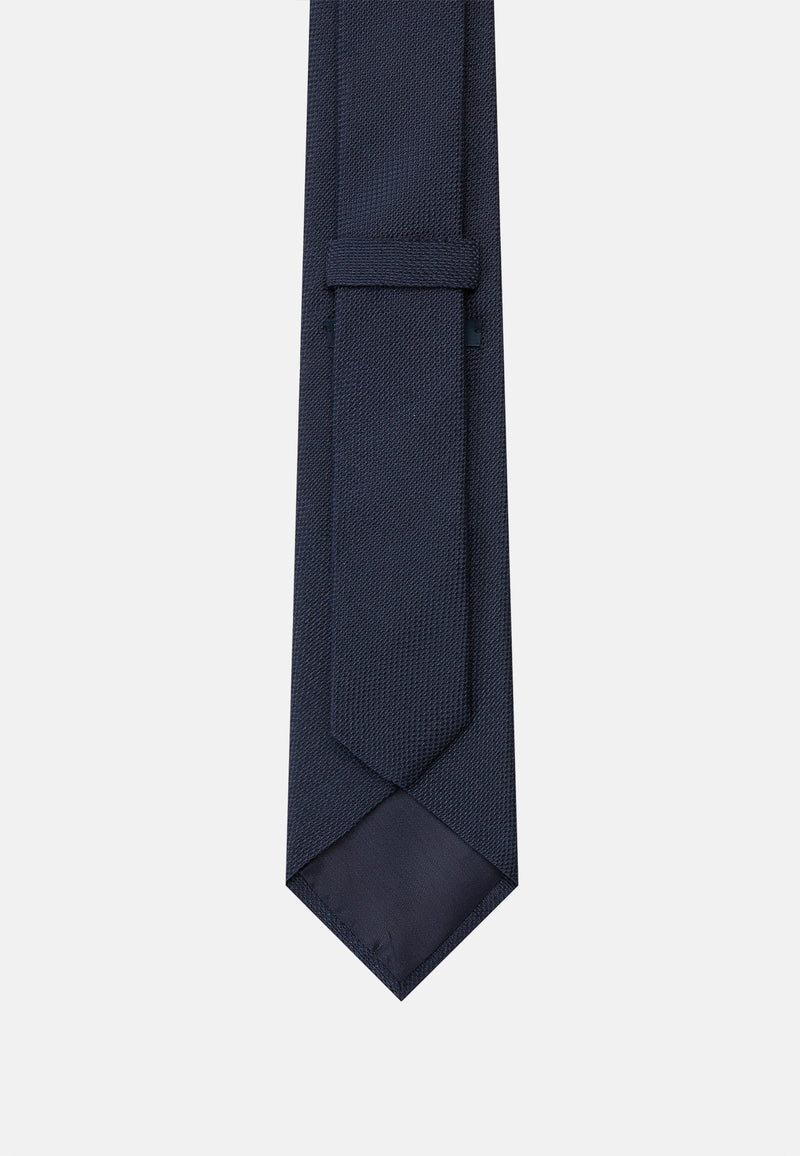 Blue Silk Jacquard Tie