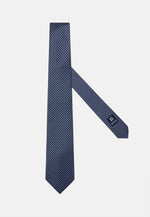 Blue Micro Patterned Formal Silk Tie