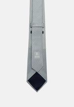 Grey Micro Patterned Formal Silk Tie