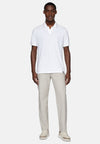 White High-Performance Pique Polo Shirt