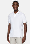 White High-Performance Pique Polo Shirt