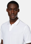 White High-Performance Pique Polo Shirt