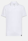 White High-Performance Pique Polo Shirt