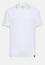 White High-Performance Pique Polo Shirt