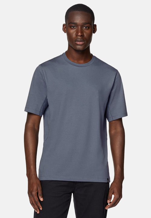 Blue High-Performance Pique Polo T-Shirt