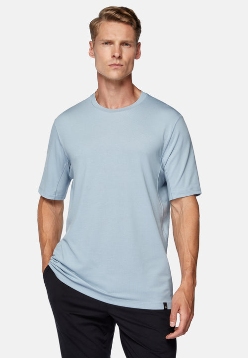 Blue High-Performance Pique Polo T-Shirt