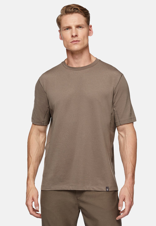 Brown High-Performance Pique Polo T-Shirt