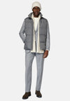 Grey Gilet In Technical Fabric With Goose Down