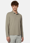 Taupe Polo In Sustainable Performance Pique
