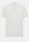 Grey Organic Cotton Blend Pique Polo Shirt