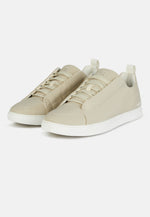 Trainers in Sand Coloured Technical Fabric
