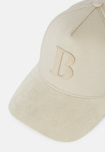 Beige Embroidered Baseball Cap