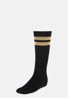 Black Double Striped Socks In A Cotton Blend
