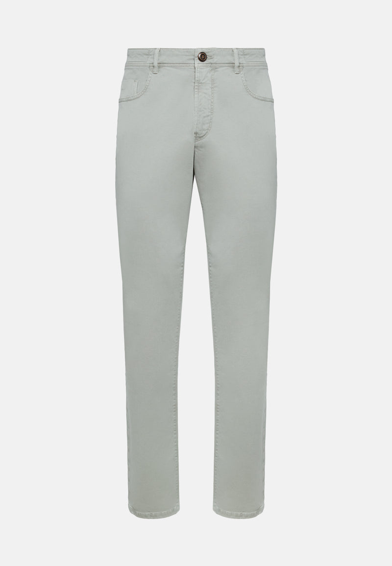 Green Stretch Cotton Jeans