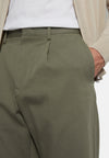 Green Stretch Cotton Trousers