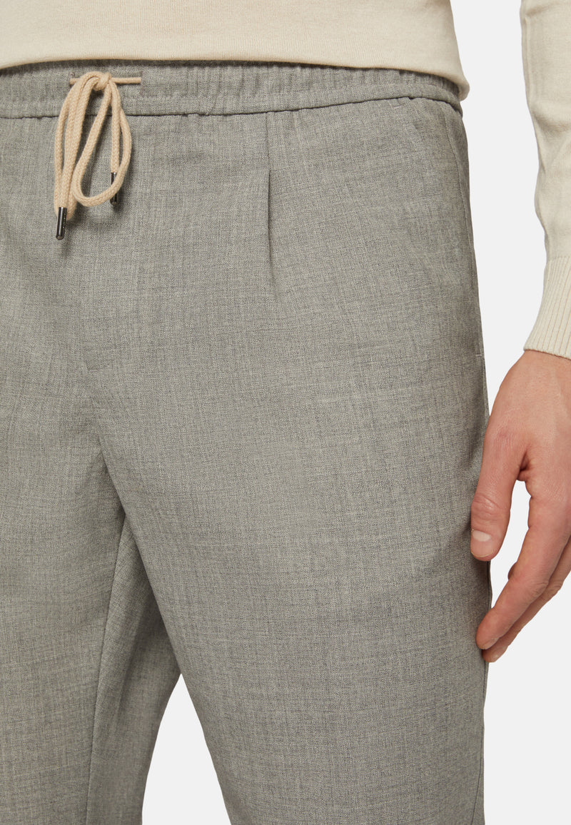 Grey Wool City Trousers