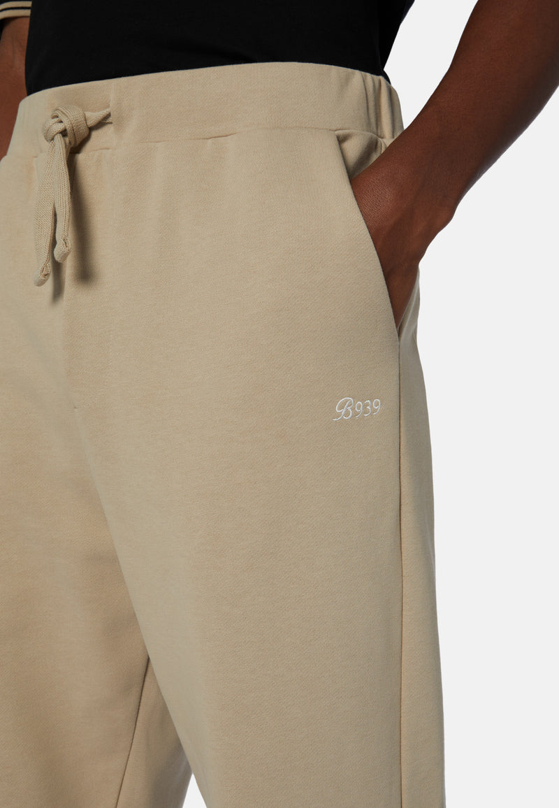 Beige Trousers In Organic Cotton Blend