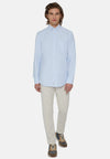 Blue Shirt In Organic Oxford Cotton
