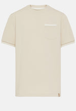 Beige Organic Cotton Blend T-Shirt