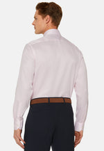 Pink Slim Fit Striped Shirt