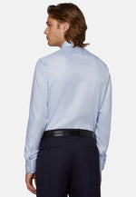 Blue Slim Fit Royal Cotton Dobby Shirt