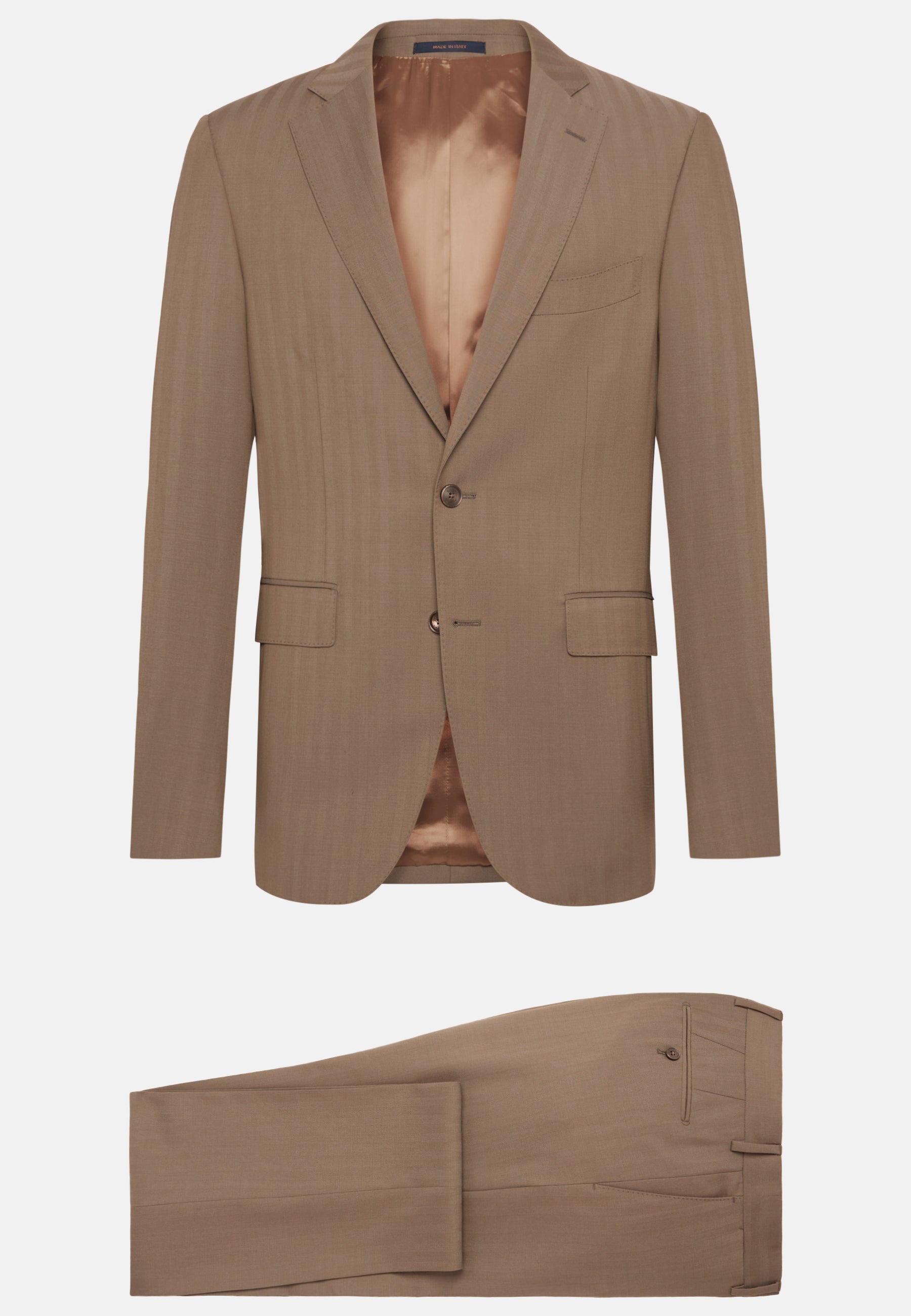 Beige Super 130 Pure Wool Suit – Boggi Milano UAE