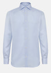 Blue Striped Cotton Twill Shirt