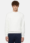 White Crew Neck Cotton Jumper